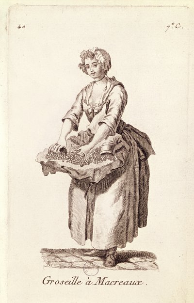 Kruisbessen voor makreel, De Kruisbessenverkoper, uit 